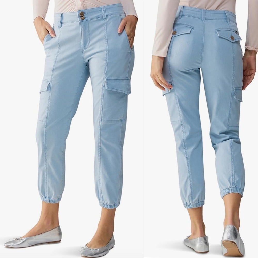 Sanctuary Rebel Ultra Pale blue casual stretch cargo jogger pants - Picture 15 of 15